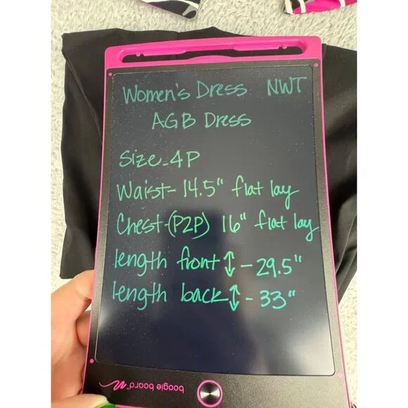 Womens 2-Piece Petite Dress Set By AGB W/Vibrant Jacket & Black Dress Office NWT - Picture 15 of 16